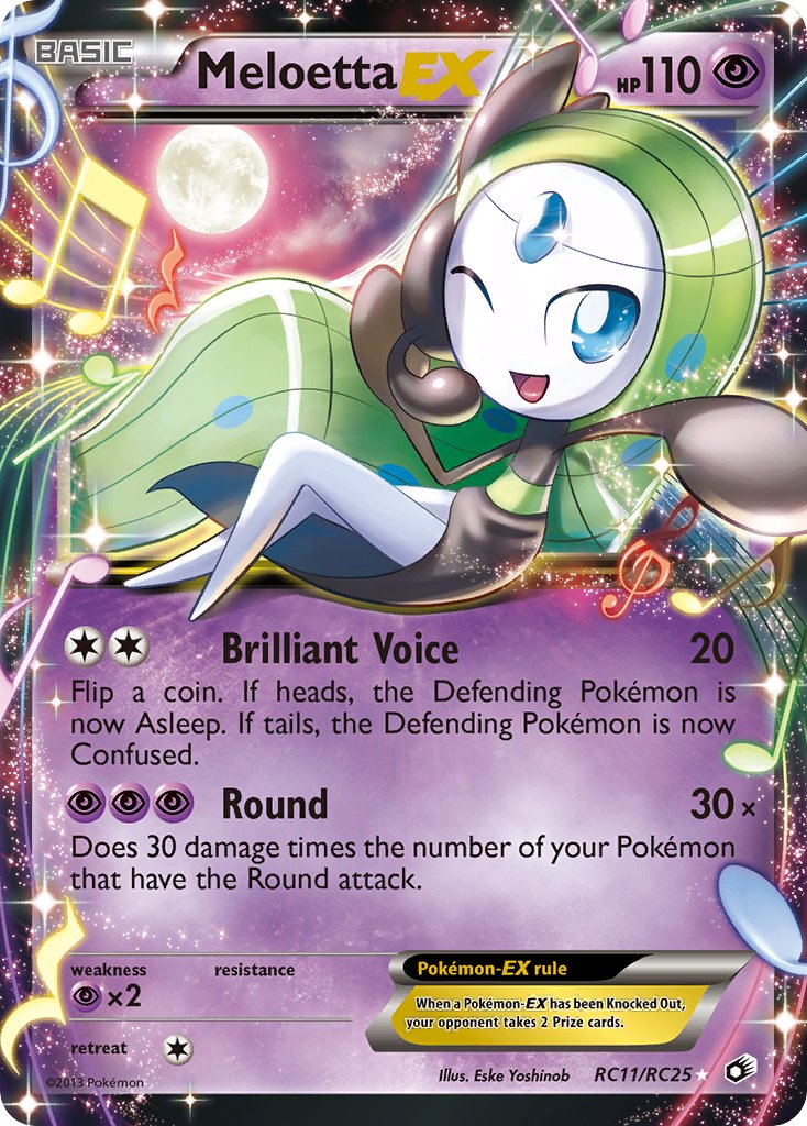 Legendary Treasures Meloetta EX Pokémon card